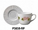 義大利-RosePink蛋白晶石強化玻璃-P3835-RP咖啡杯盤組徑220cc(1杯+1盤)