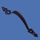 JW-HWH-33 10” Ornamental Gate Pull Handle Black finish